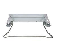 STAFFE MOBILI A GAS Bianco con supporti cromo