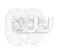 Staffe per asta per tende senza trapani - Staffe per tende a parete, installazione senza attrezzi | Set di supporti elegante e sicuro, perfetto per l'installazione di tende