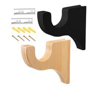 Staffe Per Aste Per Tendaggi - Supporti Per Hardware Per Montaggio Su Finestra In Legno, Ganci Per Appendere Tende, Dispositivo Per Sospensione Con Asta Decorativa, Coppia Per Trattamento Finestre Int