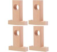 Staffe per Aste per Tende in Legno Massello per Impieghi Gravosi, Staffe per Tende da Finestra, Supporto per Bastone per Tende in Legno, Ganci per Aste per Tende Singole per Cucina, Came, A, 2PCS