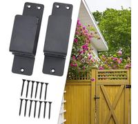 Staffe per barriera per porte 2 x 4 per una maggiore sicurezza, struttura in acciaio per la sicurezza domestica e rinforzo (nero)