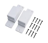 Staffe per barriere per porte di difesa domestica, adatte per legname 2 x 4 per una maggiore protezione dell'ingresso (bianco)