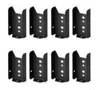 Staffe per binari per recinzione in metallo per pali in legno, progettate per un facile montaggio su ponti e recinzioni, finitura per resistere agli agenti atmosferici, viti non (8 pezzi)