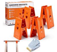 Staffe per Cavalletti, Set da 2 Staffe in Acciaio Laminato a Freddo ad Alta Resistenza, Cavalletto Regolabile con Bloccaggio, per Falegnameria (4PCS)