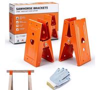 Staffe per Cavalletti, Set da 2 Staffe in Acciaio Laminato a Freddo ad Alta Resistenza, Cavalletto Regolabile con Bloccaggio, per Falegnameria (2PCS)