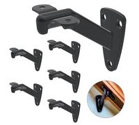 Staffe per corrimano per scale, confezione da 6, colore: nero