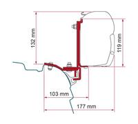 STAFFE PER F45/F43 VAN ADAPTER KIT VW T5 / T6 MULTIRAIL REIMO 98655Z156