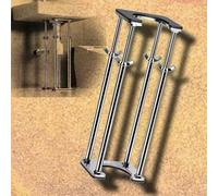 Staffe per lavello in acciaio inossidabile, gambe di supporto regolabili senza trapano per lavabo da bagno sotto-montaggio, palo resistente