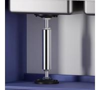 staffe per lavello sottopiano, Pali di supporto for trapano for gambe mobili for armadi, lavello telescopico con staffa sotto il lavabo in acciaio inossidabile(Height 22 37cm)