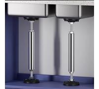 staffe per lavello sottopiano, Pali di supporto for trapano for gambe mobili for armadi, lavello telescopico con staffa sotto il lavabo in acciaio inossidabile(2*Height 37 42cm)
