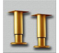 staffe per lavello sottopiano, Staffe for lavello, Gambe di supporto regolabili da 2 pezzi for Gamba del divano mobili 'armadio, for lavabo sottopiano for trapano(Gold,H 18 30cm(7" 11.8"))