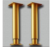 staffe per lavello sottopiano, Staffe for lavello, Gambe di supporto regolabili da 2 pezzi for Gamba del divano mobili 'armadio, for lavabo sottopiano for trapano(Gold,H 42 76cm(16.5" 30"))