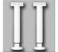 staffe per lavello sottopiano, Staffe for lavello, Gambe di supporto regolabili da 2 pezzi for Gamba del divano mobili 'armadio, for lavabo sottopiano for trapano(White,H 42 76cm(16.5" 30"))