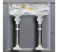 staffe per lavello sottopiano, Staffe Supporto Lavello Regolabili, Kit Riparazione Aste Telescopiche for Mobili Mobile(2*Height 40 60cm)