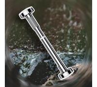 staffe per lavello sottopiano, Trapano telescopico for asta di supporto for lavello, gambe for staffe for lavabo sottopiano, riparazione regolabile della cucina(Silver,Height 70 120cm)
