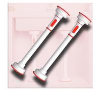 Staffe Per Lavello Sottotop, Pali di supporto regolabili for staffe for lavelli sottotop, aste for tende, gambe for mobili(White,2*H 70-120cm(27.5"- 47"))