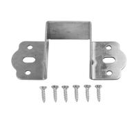 Staffe per letto in metallo con design a forma di U, fissano saldamente le guide del letto in legno per una maggiore stabilità (argento, 40 mm)