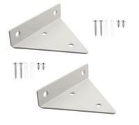 Staffe per mensole a muro, Staffe for mensole in ferro | Archiviazione di dimensioni multiple multicolori: for l'ufficio studio della camera da letto(White,17CM)