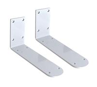 Staffe per Mensole Bianche Pesanti Carica 150KG Supporti per Mensola Industriali a Forma di L da 2 Pezzi Reggimensole a Parete in Metallo, Allarga e Addensata (285mm/11.2in)