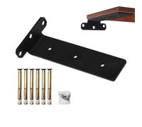 Staffe per mensole da parete, staffe per mensole nere rustiche, gadget in metallo resistente con viti, supporti invisibili da parete per interni e garage