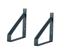 Staffe per mensole galleggianti,in Ferro,staffe per mensole Resistenti,Supporti Metallici da Parete salvaspazio per Soggiorno,Camera da Letto e Ufficio,con Viti,Nere,Confezione da 2 (30