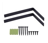 Staffe per mensole in ferro, Staffa per mensole a parete in metallo resistente per decorazioni per la casa fai da te Soggiorno Camera da letto Ufficio, Nero, 29,5x20,5x3 cm