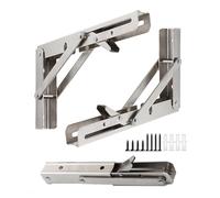 Staffe Per Mensole Metallica,Confezione Da 2 Supporto Per Mensole Decorative Da Parete,Staffe Per Mensola Pieghevole Pesanti,Supporto Per Mensola Triangolare Galleggiante,silver-20x11.5cm/7.9 * 4.5in