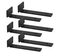 Staffe per mensole pesanti 6 Pezzi, Reggimensola a scomparsa, supporto da appendere alla parete,reggimensola carichi pesanti,staffa a L,25cm Nero