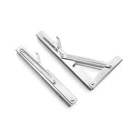Staffe per mensole pieghevoli, console, cerniere con morsetto da scrivania, montaggio a parete pieghevole per carichi pesanti, angolo retto pieghevole di 90 gradi per mensola da tavolo 2pcs 20-inch