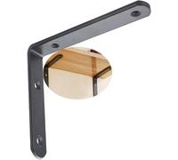 Staffe per Mensole, Staffe per Mensole Nere, Staffe A Destra A 90 Gradi, Supporto per Mensole per Impieghi Gravosi, Staffa per Rinforzo Angolare, Ideale per Tavole da Ponteggio, Black, 250mm(1pcs)