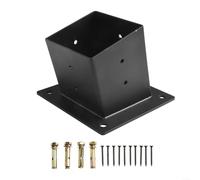 Staffe per montaggio a parete per tetto inclinato con set di ferramenta, supporto per pali in legno da 10 x 10 cm su portico e telai per gazebo da esterno (singolo)
