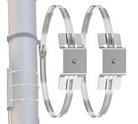 Staffe per morsetti per pali | di supporto per segnale | Hardware in metallo regolabile per telecamere Mailbox Pannello solare Riscaldatore d'acqua
