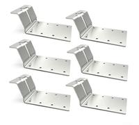 Staffe per pali a T, 16 x 8 x 7 cm, resistenti, montaggio versatile in metallo per segni, recinzioni, compensato, casetta per uccelli