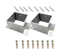 Staffe per pali per impieghi gravosi, Staffe for base for palo, confezione da 2 dimensioni multiple color argento(50x80mm/2x3.2in)