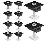 Staffe per Pannelli Solari: 10 Pezzi Supporto per Pannello Solare, Staffe Pannelli Fotovoltaici Alluminio, Supporti per Pannello Fotovoltaico, 30mm Staffa T con Dadi e Bulloni per Kit Fotovoltaico