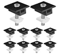 Staffe per Pannelli Solari: 10 Pezzi Supporto per Pannello Solare, Staffe Pannelli Fotovoltaici Alluminio, Supporti per Pannello Fotovoltaico, 30mm Staffa T con Dadi e Bulloni per Kit Fotovoltaico
