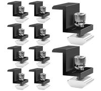 Staffe per Pannelli Solari: 10 Pezzi Supporto per Pannello Solare, Staffe Pannelli Fotovoltaici Alluminio, Supporti per Pannello Fotovoltaico, 30mm Staffa Z con Dadi e Bulloni per Kit Fotovoltaico