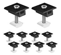 Staffe per Pannelli Solari, 10 Pezzi Supporto per Pannello Solare, Staffe Pannelli Fotovoltaici Alluminio, Supporti per Pannello Fotovoltaico, 30mm Staffa T con Dadi e Bulloni per Kit Fotovoltaico