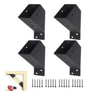 Staffe per pergola | Connettore di supporto angolare resistente - 4 pezzi per tetto con travi in legno pagola, per interni ed esterni, giardino, portico, cortile, ponte, bandiera, cassetta postale