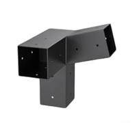 Staffe per pergola da parete in acciaio per tetto inclinato con kit di ferramenta per pali in legno da 10,2 x 10,2 cm in portico e gazebo (destra 15°)