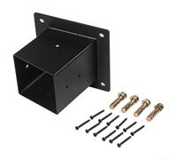 Staffe per pergola, montaggio a parete per tetto inclinato, kit hardware in acciaio per pali in legno da 10,2 x 10,2 cm, supporto per struttura esterna, nero, a direzione singola (1 pezzo)