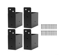 Staffe per pergola per legno 2 x 4, connettori da palo a trave in acciaio resistente, hardware di montaggio per ringhiere per strutture esterne, terrazze e patio, confezione da 4