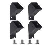 Staffe per pergola, supporto angolare in metallo, 5,1 x 10,2 cm, 4 pezzi, staffe di supporto per pagola in legno, per interni ed esterni, giardino, portico, cortile, ponte, bandiera, cassetta postale