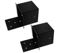 Staffe per Pergolato 4x4 Pollici in Acciaio Inox Nero 2 Pezzi | Kit Connettori per Montaggio, Stabilità e Finitura Pulita, Adatti a Progetti Costruttivi e Terrazze