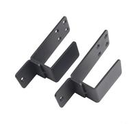 Staffe per porte in acciaio per legname 2 x 4, barra di sicurezza per porte interne ed esterne (nero)