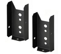 Staffe per recinzioni 2 x 4 per binari in legno, connettori per ringhiere in legno, resistenti calibro 18, finitura nera, accessori per strutture da giardino, viti non incluse, confezione da 2 pezzi