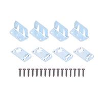 Staffe per sponde del letto da 4 pezzi con 16 viti di montaggio, parti di ricambio in acciaio inossidabile zincato per carichi pesanti, elementi di fissaggio anti-prova per sponde