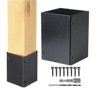 Staffe Per - Supporto Regolabile Con Piedini Protettivi | Montaggio Per In Acciaio Inossidabile Con Viti | Per Ringhiera Terrazzo Cassetta Postale Supporto Recinzione Legno Terreno