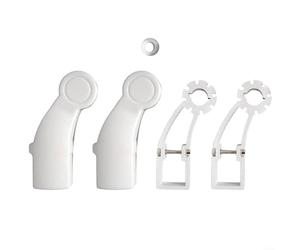 Staffe per tende da sole con coperchi, per supporto del cambio retrattile per tubo quadrato da 40 mm, 2 staffe di supporto per cambio, staffa laterale per l'installazione del tubo