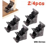 Staffe pieghevoli da 2/4 pezzi, staffa di supporto per estensione autobloccante Cerniere autobloccanti pieghevoli con viti per piedini per gambe da tavolo